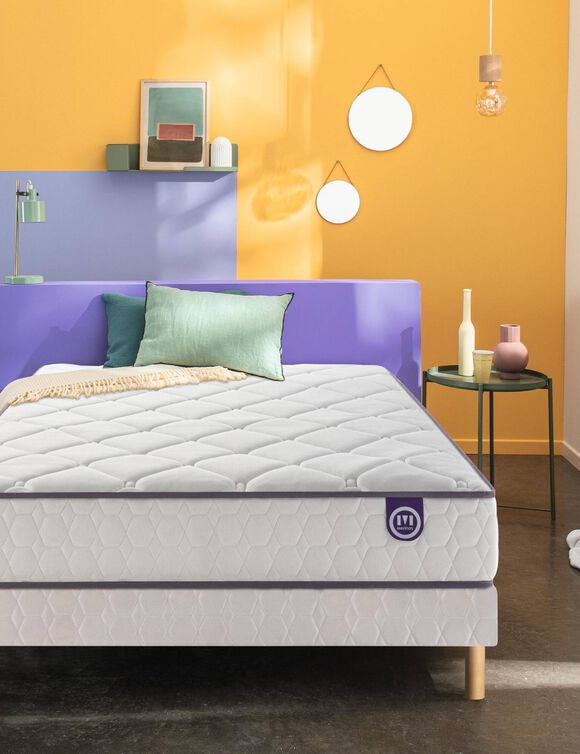 Sommier tapissier à lattes 14 cm Mérinos® (blanc)