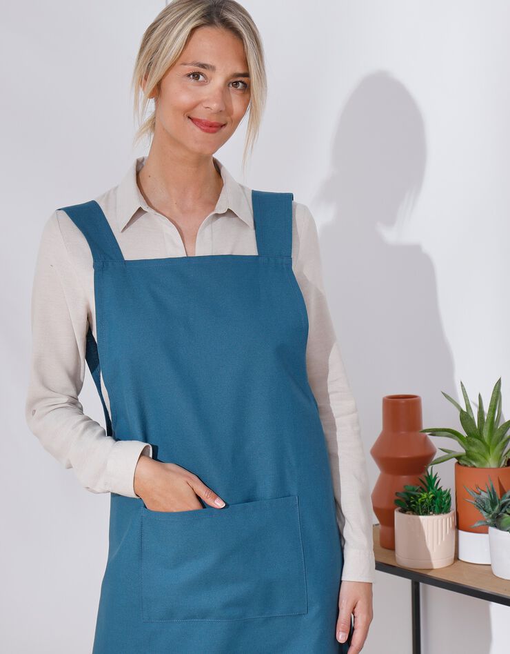 Tablier de cuisine japonais coton (bleu)