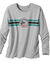 T-shirt pyjama rayures poitrine manches longues (gris chiné)