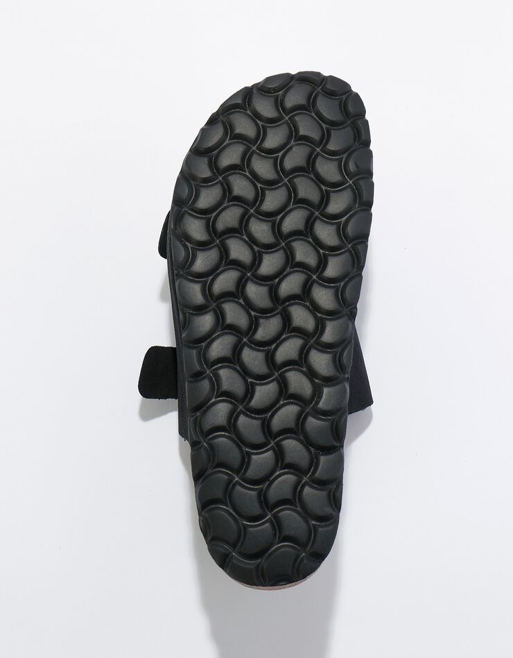 Mules croûte de cuir 2 boucles réglables (noir) Mules croûte de cuir 2 boucles réglables (noir)