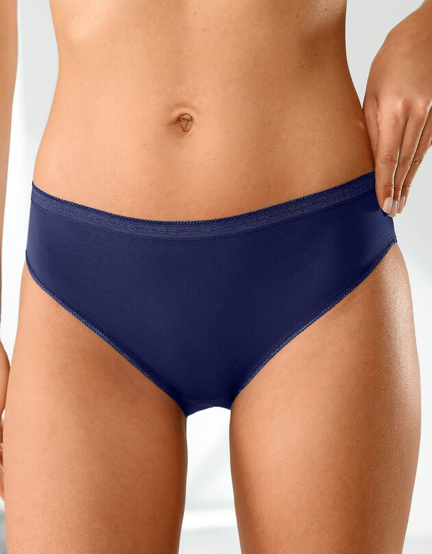 Culotte midi basique - lot de 3 (ciel + marine + ivoire)