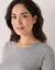 T-shirt thermique col rond - manches courtes (gris chiné)