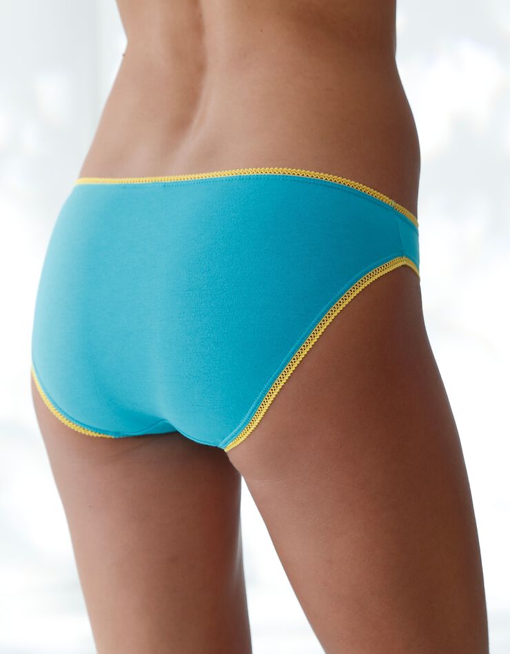 Slip imprimé motifs «Ara» en coton – Lot de 4 assortis - (émeraude / jaune) Slip imprimé motifs «Ara» en coton – Lot de 4 assortis - (émeraude / jaune)