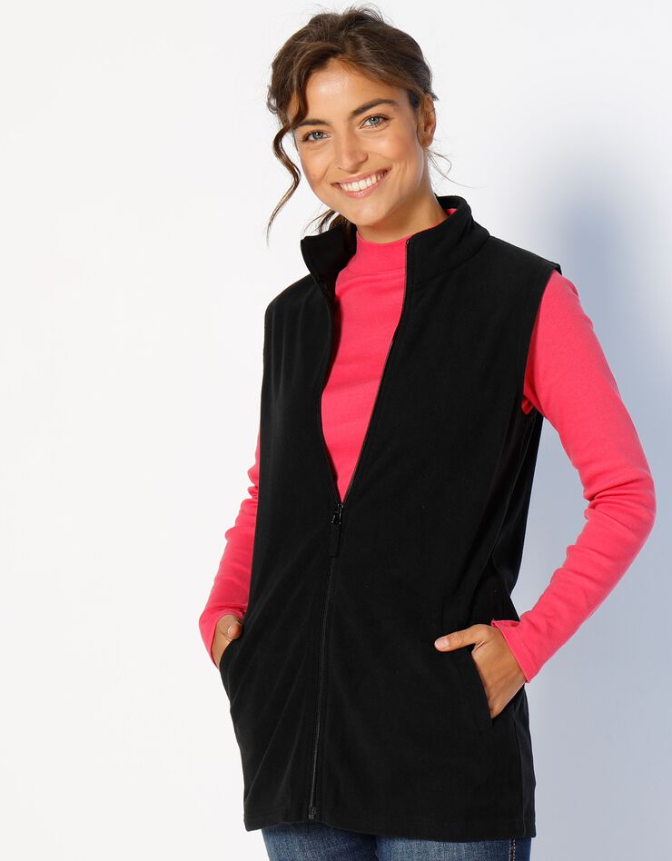 Veste polaire zippée sans manches (noir) Veste polaire zippée sans manches (noir)