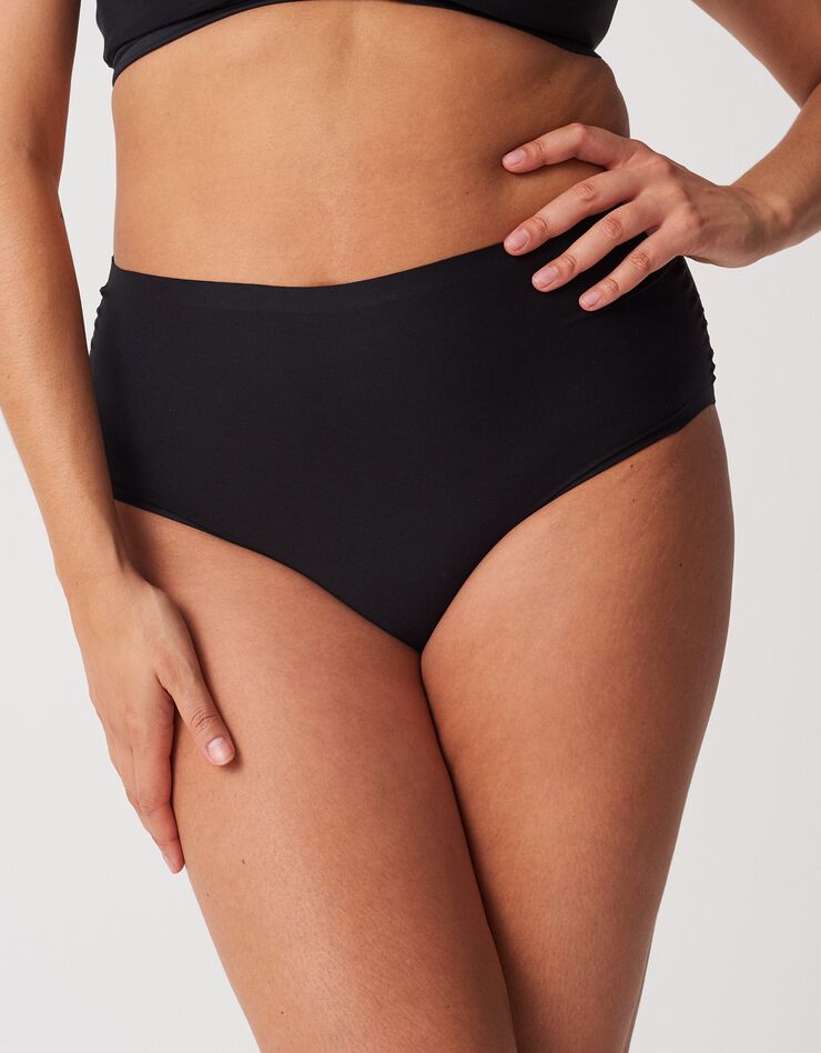 Culotte haute Soft Stretch + size - taille unique (noir)