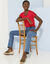 T-shirt col rond dentelle (framboise)