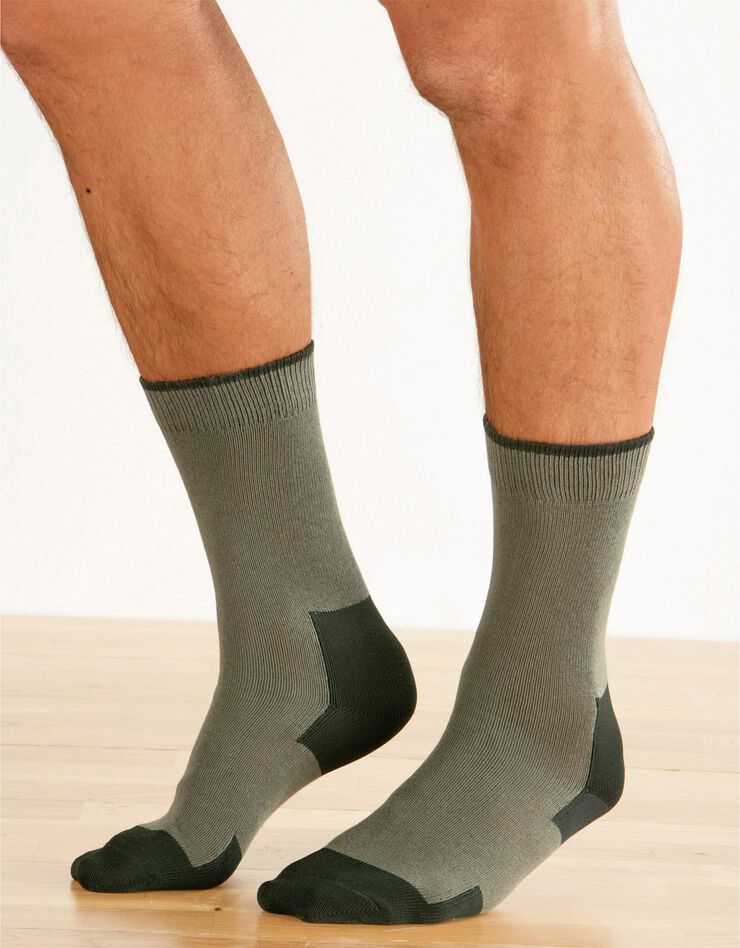 Mi-chaussettes de sécurité - lot de 2 paires (kaki / gris clair)
