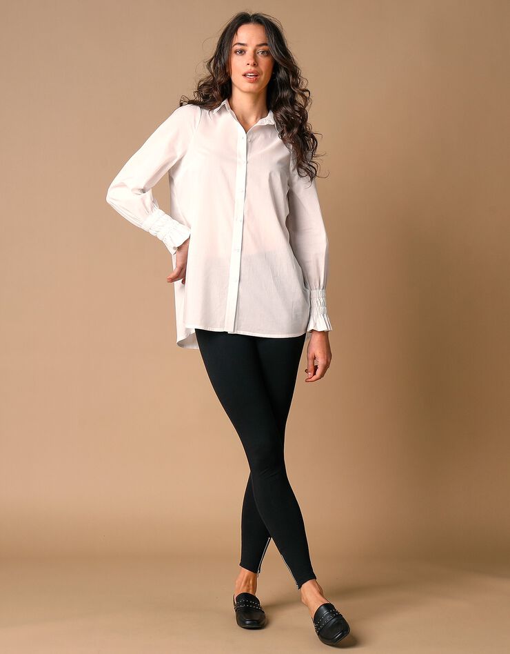 Legging bas de jambe zippé, taille élastiquée (noir 2)