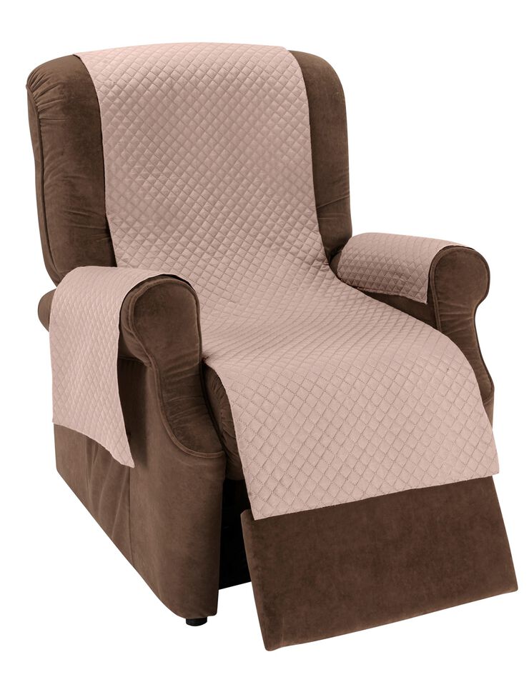 Protège-salon imperméable microfibre matelassé (taupe) Protège-salon imperméable microfibre matelassé (taupe)