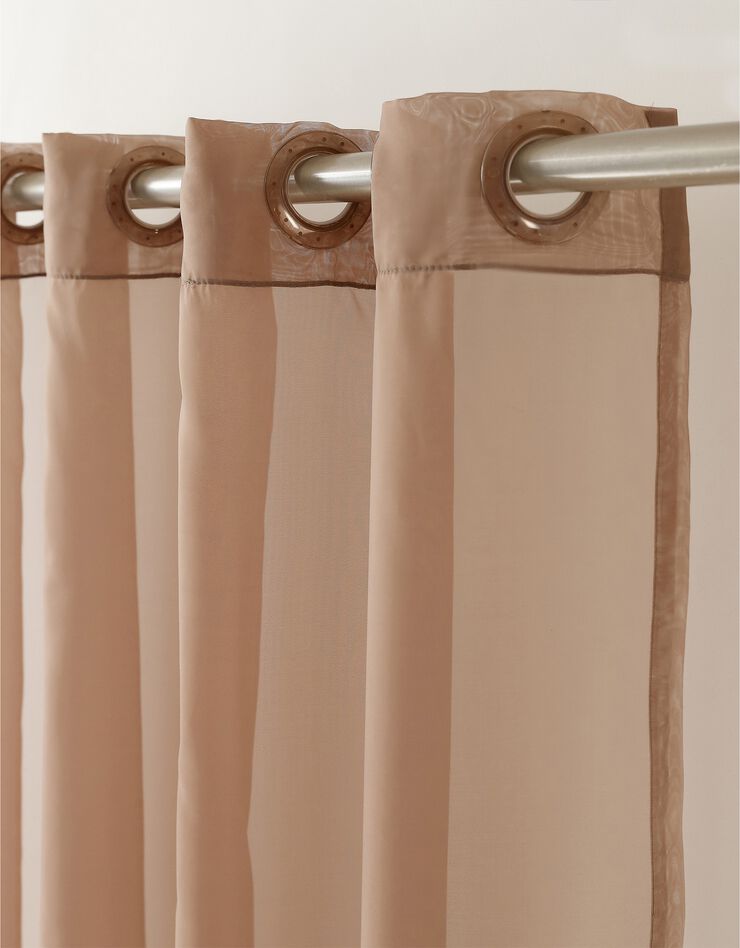 Panneau voile uni finition œillets (taupe)