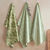 Torchons assortis coton vert sauge - lot de 3 (vert sauge)