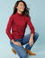 Pull col roulé, Spécial Petites (grenat)