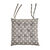Galette de chaise carrée à pois - lot de 2 (gris)