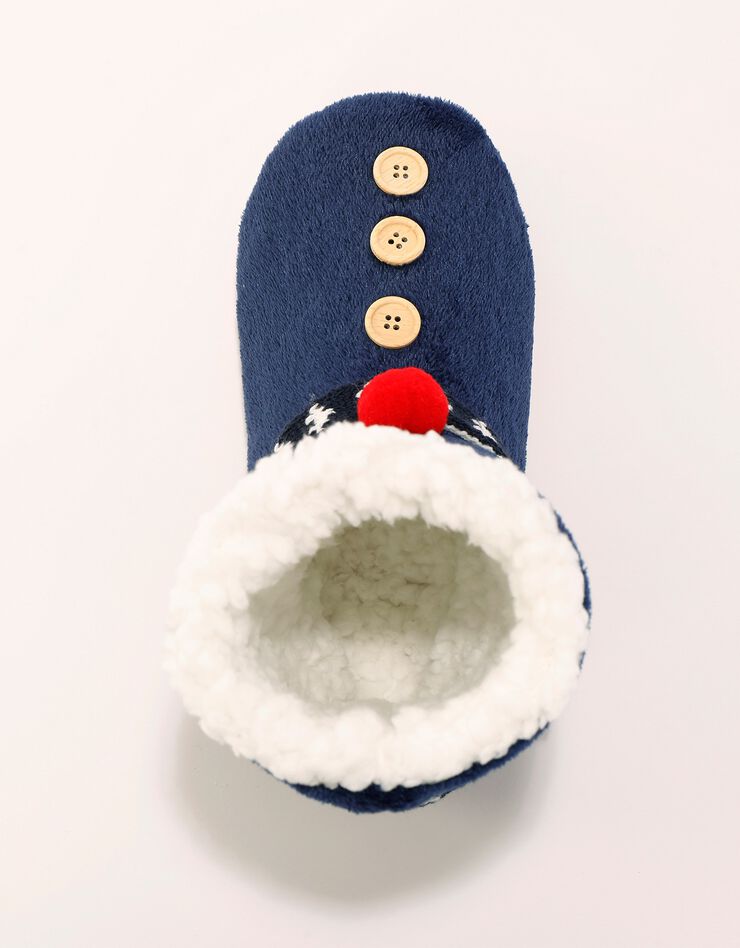 Botillons fourrés maille peluche (marine) Botillons fourrés maille peluche (marine)