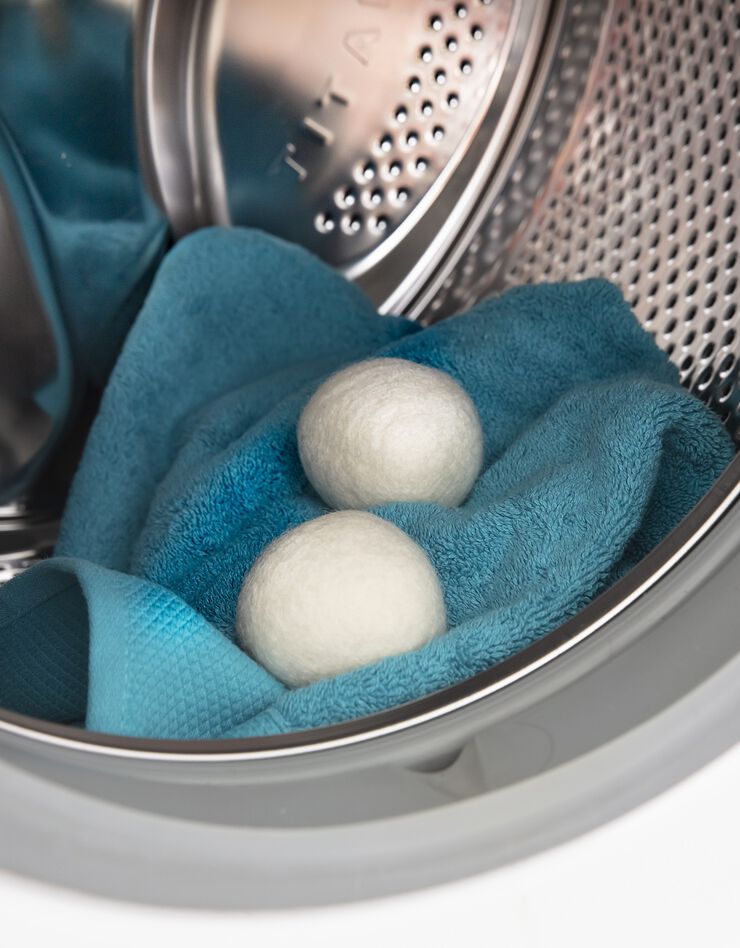 Boules de séchage en laine - lot de 2 (blanc) Boules de séchage en laine - lot de 2 (blanc)