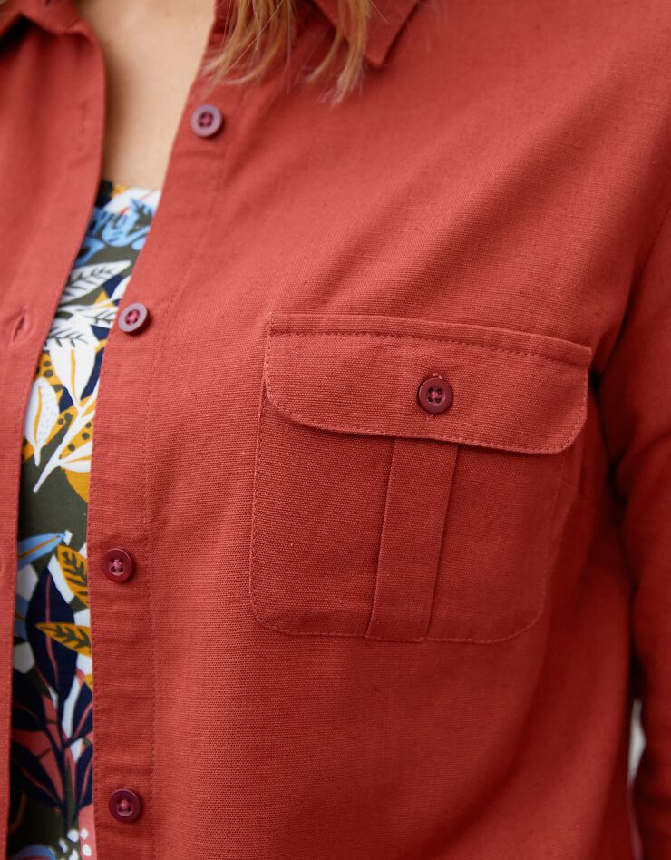 Chemise longue unie (paprika) Chemise longue unie (paprika)