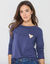 T-shirt marinière manches longues, brodé "cœur" uni ou imprimé léopard (marine) T-shirt marinière manches longues, brodé "cœur" uni ou imprimé léopard (marine)
