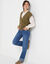 Gilet boutonné sans manches, maille anglaise (bronze)