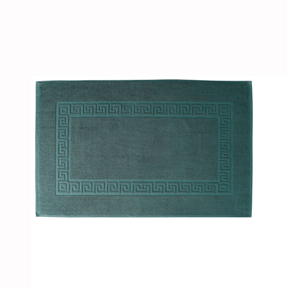 Tapis de bain éponge liteau motif frise grecque (eucalyptus)