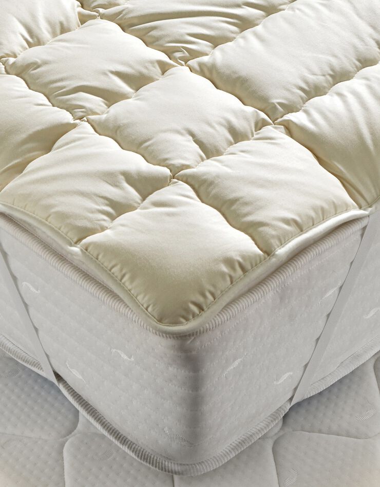 Surmatelas laine anti-acariens Proneem® (blanc cassé)