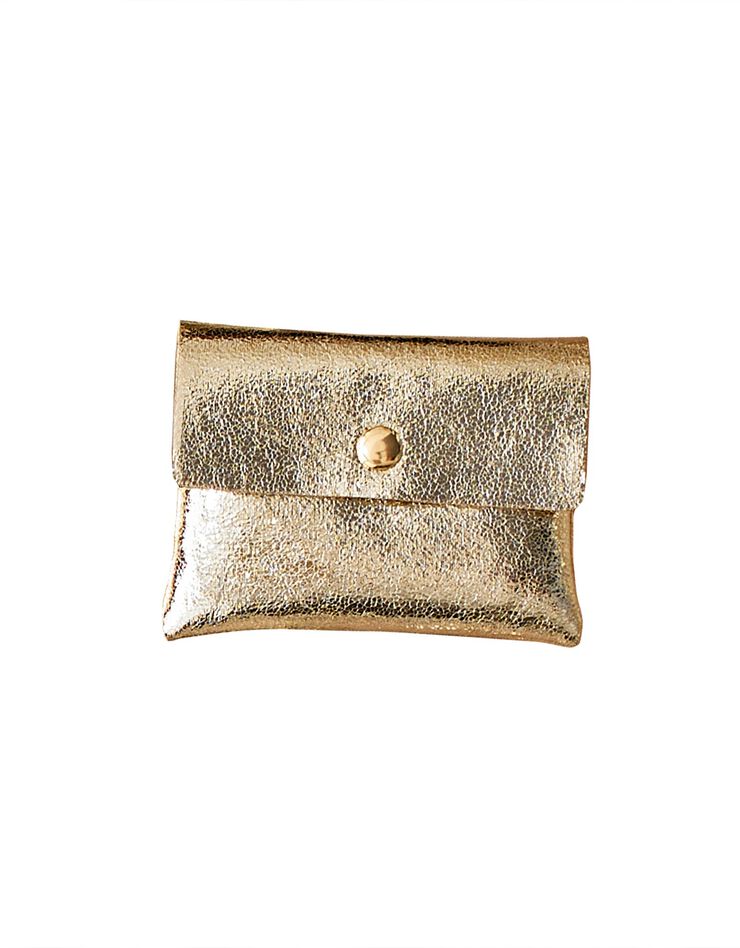 Porte-monnaie irisé pressionné (doré)