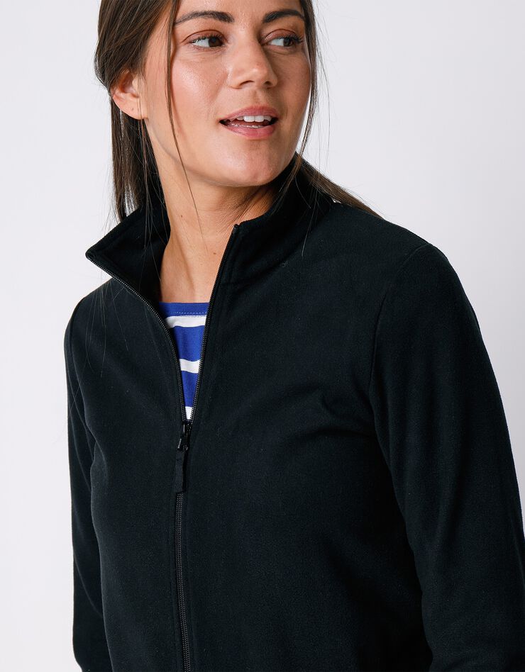 Veste polaire zippée manches longues (noir) Veste polaire zippée manches longues (noir)