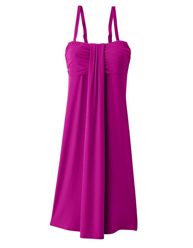 Robe bustier unie bretelles amovibles (violine) Robe bustier unie bretelles amovibles (violine)