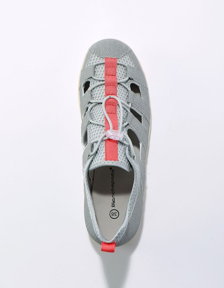 Sneakers ajourées à lacets élastiqués (gris)