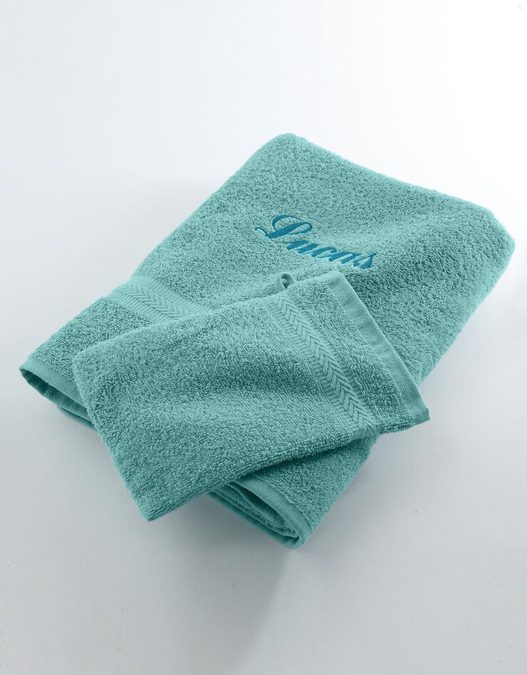 Serviette éponge personnalisable confort moelleux (vert d'eau)