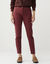 Pantalon 7/8&egrave;me fusel&eacute; stretch uni (chocolat)