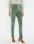 Pantalon gainant, coupe droite taille haute (vert grisé)