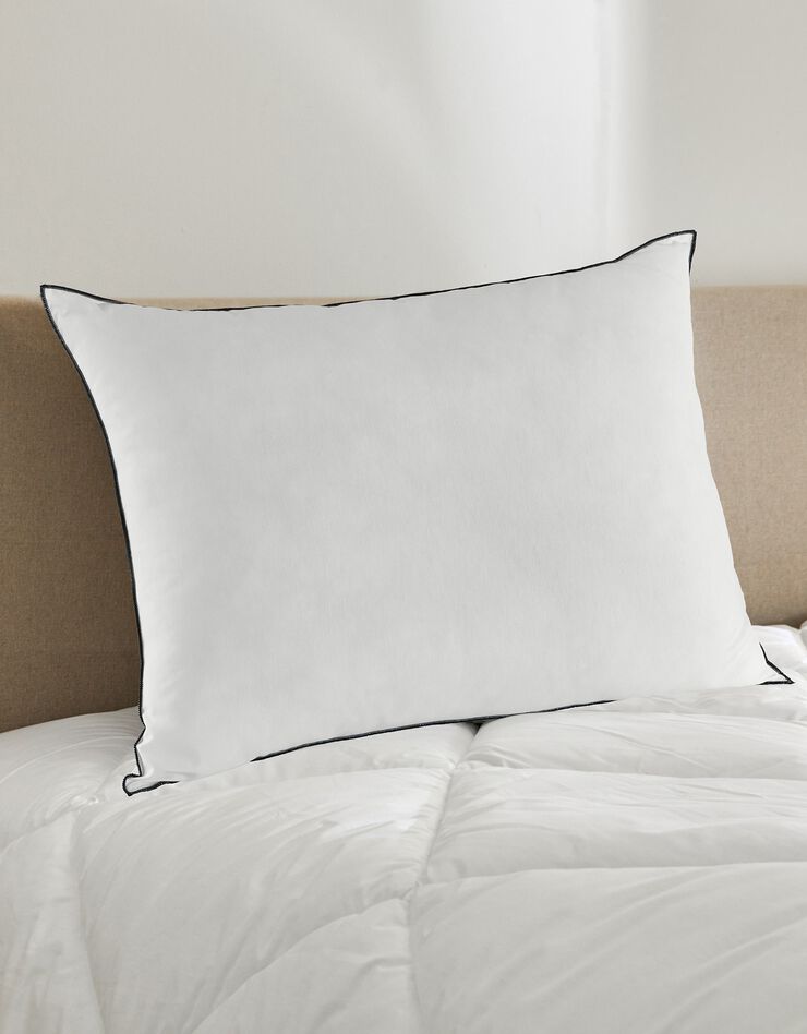 EDONA Oreiller confort soutien ferme fabriqué en France, collection "Intemporelle" (blanc)