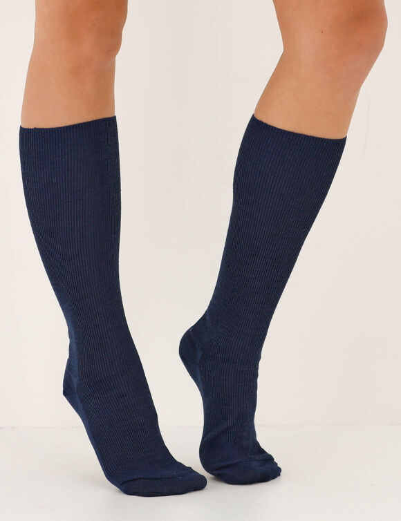 Mi-bas jambes sensibles - lot de 2 paires (bleu)