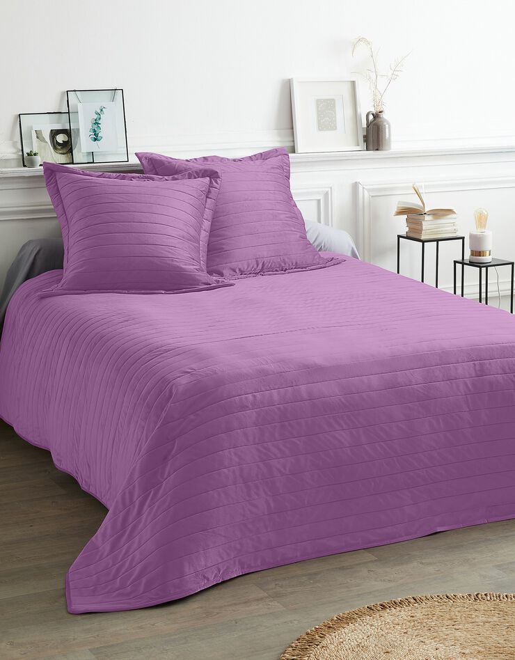 Couvre-lit matelassé velours microfibre (violine) Couvre-lit matelassé velours microfibre (violine)