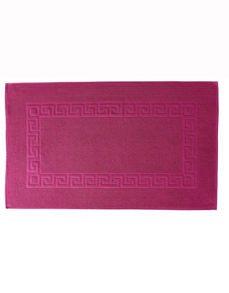 Tapis de bain éponge liteau motif frise grecque (bruyère)
