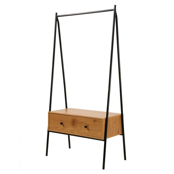 Penderie STOCKIES style industriel – 1 grand tiroir (naturel)
