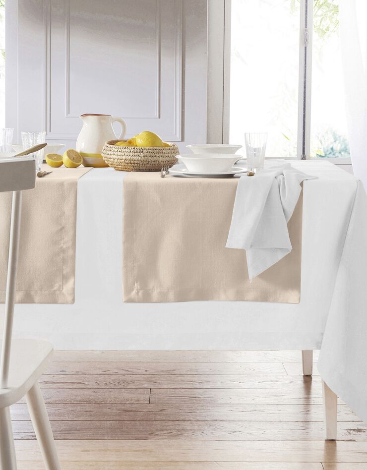 Nappe aspect lin (naturel) Nappe aspect lin (naturel)