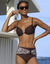 Haut de maillot de bain avec armatures drapé uni (chocolat)