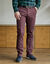 Pantalon chino élastiqué côtés - entrej. 82 cm (bordeaux)