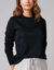 T-shirt thermique col montant - manches longues (noir)