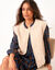 Veste sans manches, maille bouclette (beige)