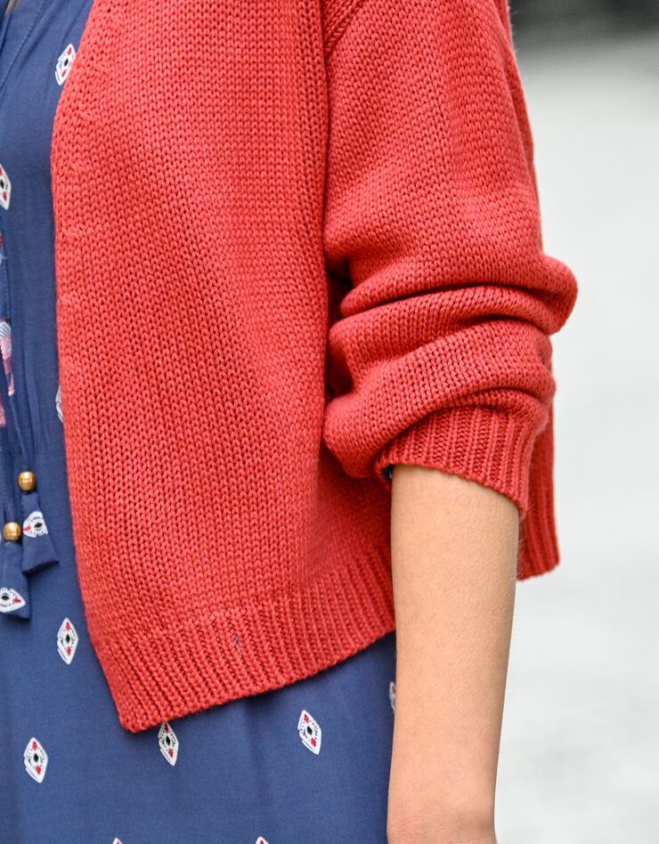 Gilet ample forme "boîte" (rouge foncé) Gilet ample forme "boîte" (rouge foncé)