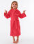 Peignoir enfant éponge à capuche personnalisable  (corail)