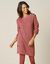 Pull tunique boutonné, toucher doux (terracotta)