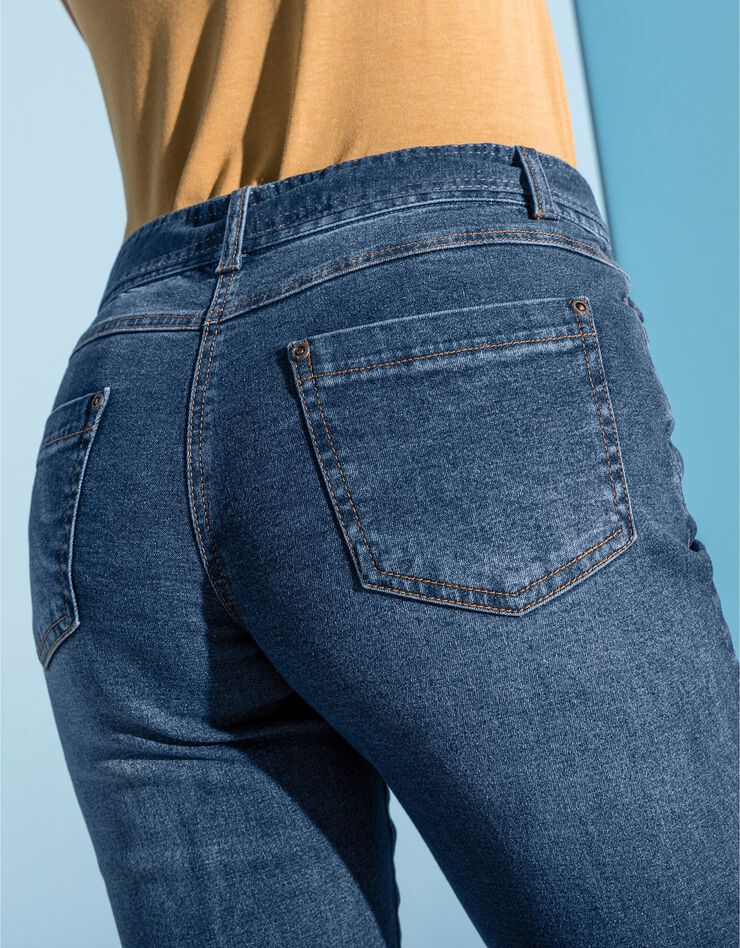 Jean droit "spécial petites" stretch (stone)