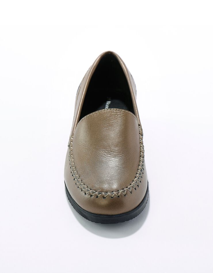 Mocassins largeur confort en cuir souple - uni (bronze) Mocassins largeur confort en cuir souple - uni (bronze)
