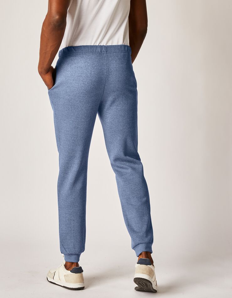 Pantalon loisirs molleton, bas resserrés (bleu jean) Pantalon loisirs molleton, bas resserrés (bleu jean)
