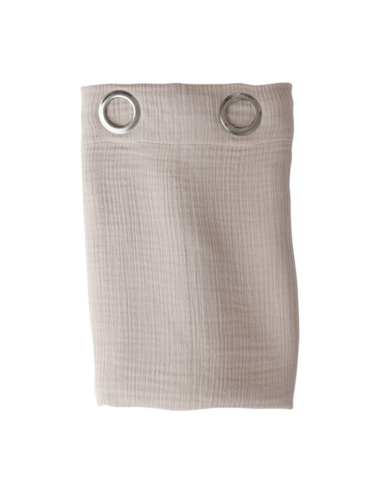 Rideau double gaze de coton (sable)