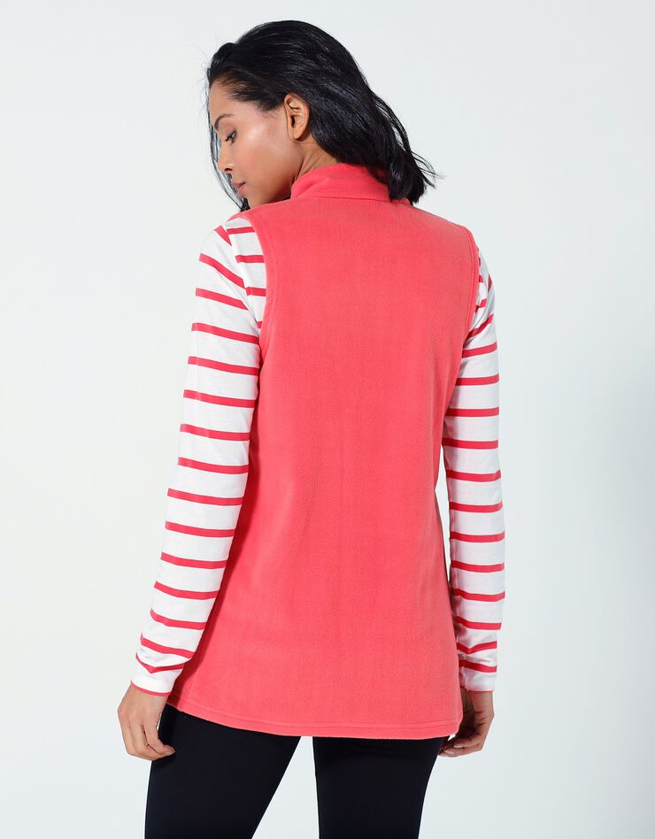 Veste polaire zippée sans manches (corail foncé) Veste polaire zippée sans manches (corail foncé)