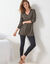 Pyjama legging manches longues imprimé animalier (noir / beige)